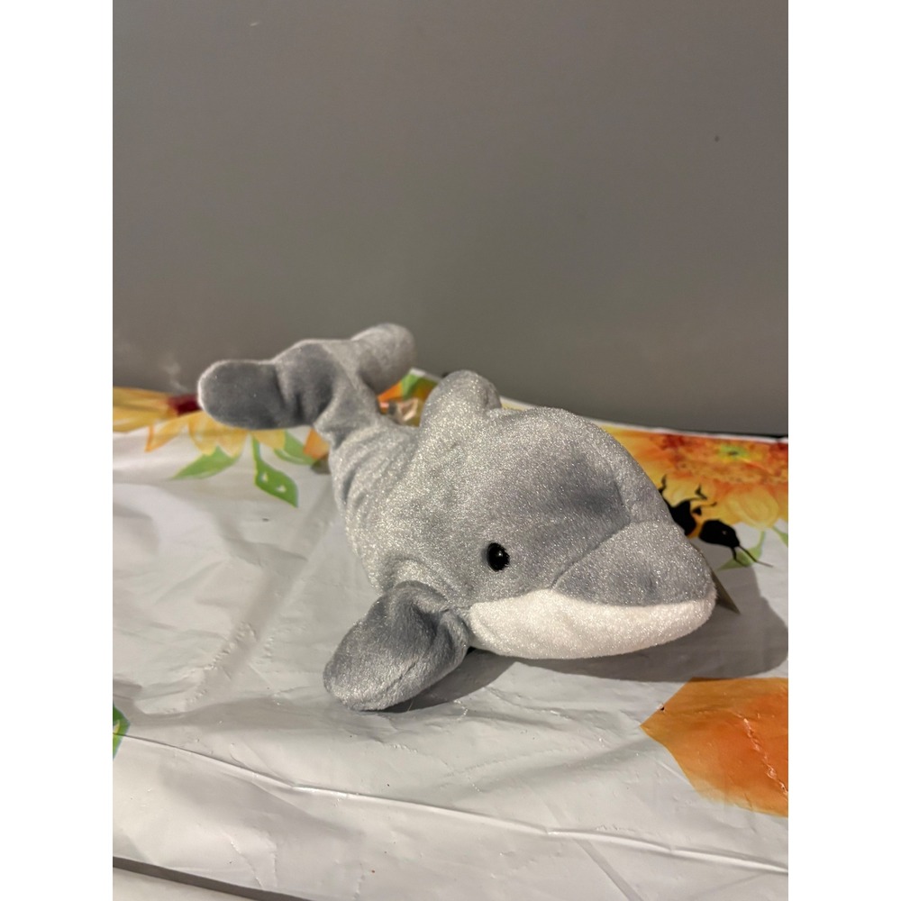 SeaWorld Adventure Parks Grey Shimmer Dolphin Plush Stuffed Animal Souvenir